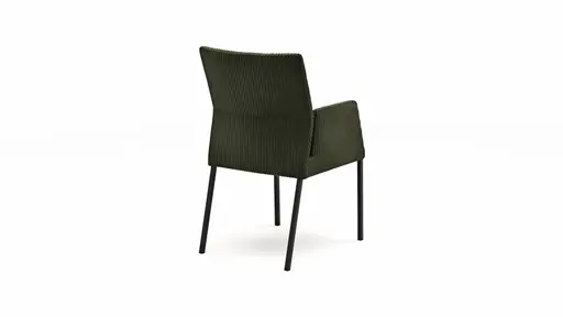 Armlehnstuhl Carry - Stoff, Dunkelgrün
