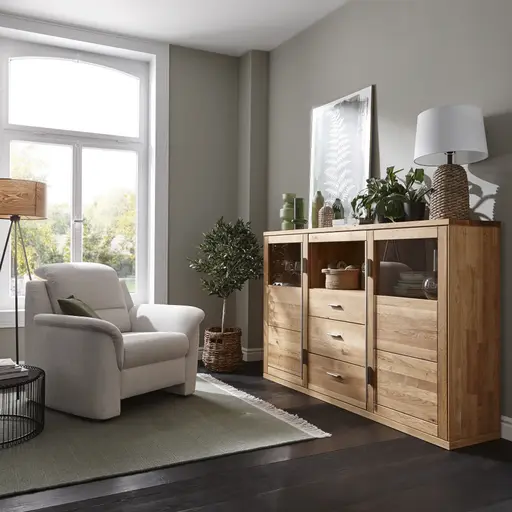 Sessel Cornella Plus - Stoff, Creme