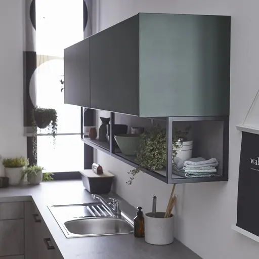 Winkelküche 52.210 GL 2 521,Beton Nebelgrau Nachbildung