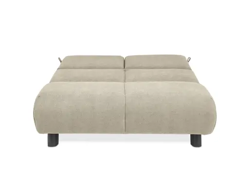  Faltsofa EBBY - 2-Sitzer ohne Armlehne, 140 cm inkl. Schlaffunktion/Relaxfunktion, Stoff, Taupe