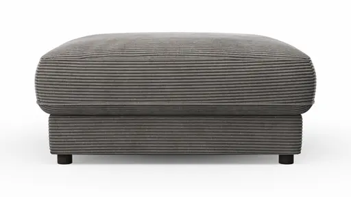 Hocker Juni - LB ca. 90x90 cm, Cord, Dunkelgrau