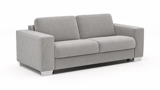 Sofa Nuoro - 2,5-Sitzer inkl. Schlaffunktion, Armlehne breit, Stoff, Grau