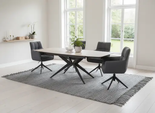 Armlehnstuhl - drehbar, höhenverstellbar, Webstoff, Anthrazit