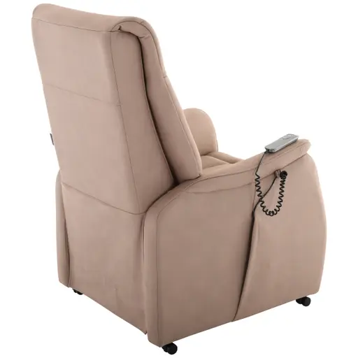 TV-Sessel MAILO - Aufstehhilfe, Relaxfunktion, Stoff, Grau-Beige