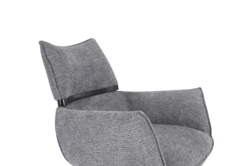 Armlehnstuhl MARJA - drehbar, Stoff, Grau