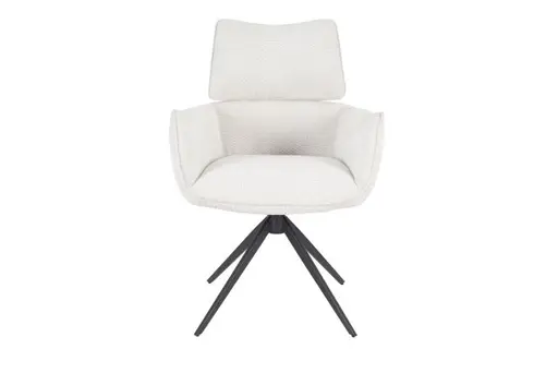 Armlehnstuhl MARGIT - drehbar, Stoff, Silberfarben