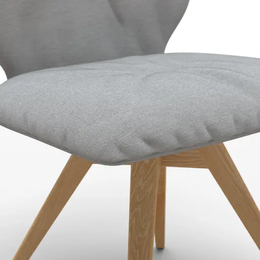 Stuhl Saltino - Stoff, Hellgrau