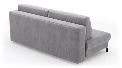 Schlafsofa Salema - 3-Sitzer mit Schlaffunktion (Liegefläche ca. 150x200cm), Stoff, Hellgrau