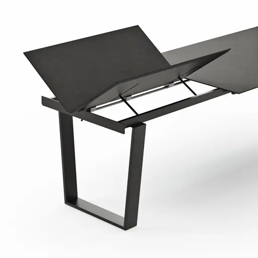 Esstisch Dinner - verlängerbar, LB ca. 180x95 cm, Kunststoff, Dunkelgrau