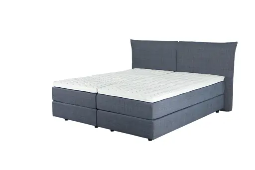 Boxspringbett Hatu - Liegefläche ca. 180x200 cm, Stoff, Blau