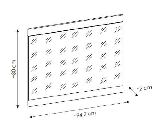Spiegel - LB ca. 94x80 cm, Kaschmir, Stone Eiche Nachbildung