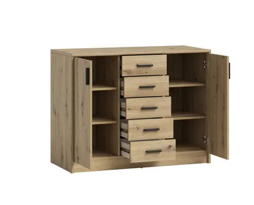 Kommode - B ca. 109 cm, Artisan Eiche Nachbildung