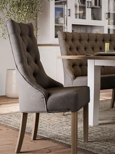 Stuhl Litchfield - Stoff, Schwarzgrau