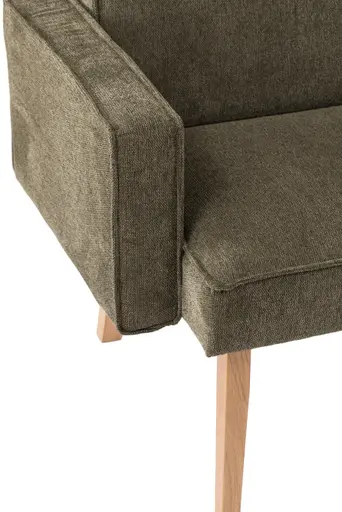 Polsterbank - Breite ca. 220 cm, Stoff, Olivgrün