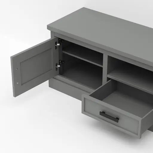 TV-Board Litchfield - Dark Grey, Non-Antique