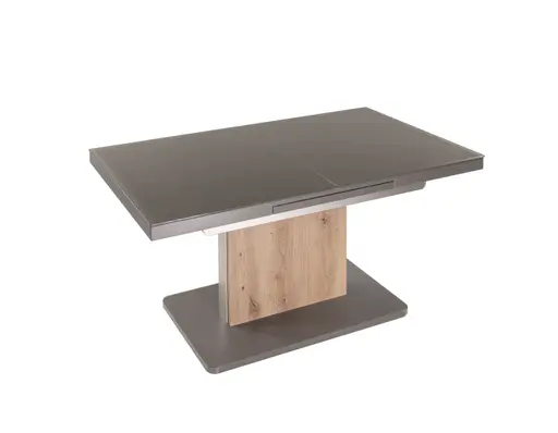 Couchtisch - Lavagrau/Wildeiche B/H/T ca. 110(150)/65/55-74 cm