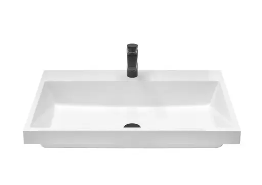 Waschbeckenunterschrank- B ca. 110 cm, Dunkelgrau, Eiche Dekor