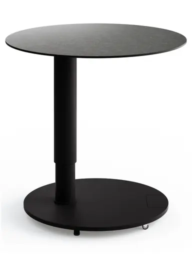 Beistelltisch Camas - LBH ca. 50x50x48 cm, Keramik schwarz