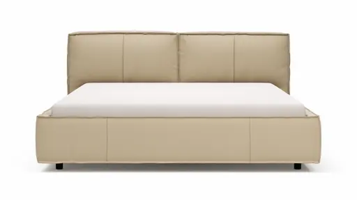 Bett Alvito - Liegefläche ca. 180x200 cm, Leder, Cappuccino