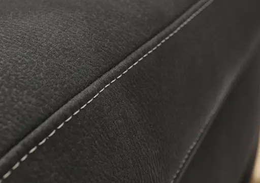 Trapezsofa - 2-Sitzer, Kopfteil verstellbar Stoff, Anthrazit