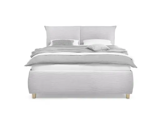 Bettgestell ALICA- Liegefläche ca. 180x200 cm, Stoff, Hellgrau