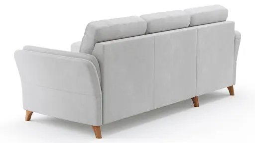 Ecksofa Vayra - Longchair links mit 2,5-Sitzer rechts, Stoff, Offwhite