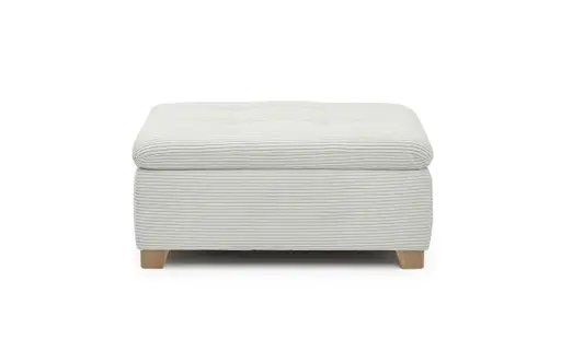 Hocker JAMILA - Stoff, Beige