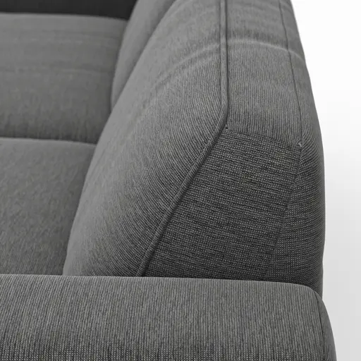 Ecksofa Morten - Longchair links, 1,5-Sitzer, Stoff, Grau-Beige