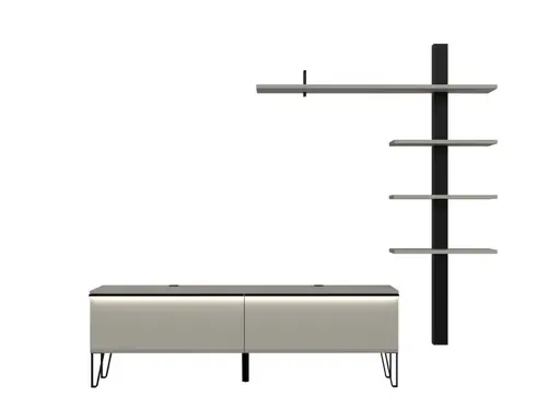 Hängeelement - mit Beleuchtung, B ca. 174 cm, Kaschmir