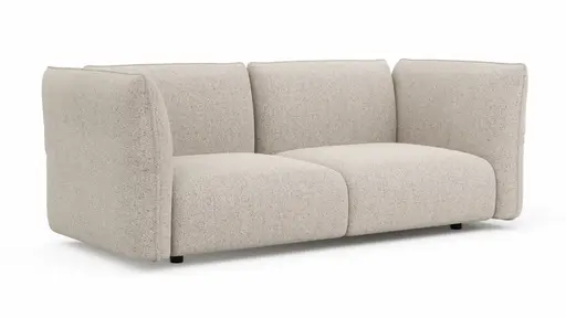 Sofa Motone - 3-Sitzer, Stoff, Beige