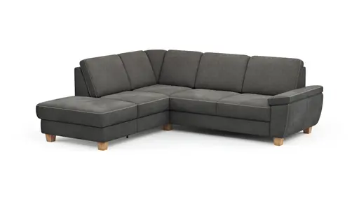 Ecksofa Sommerville - Ecke links mit 2,5-Sitzer, Stoff, Anthrazit