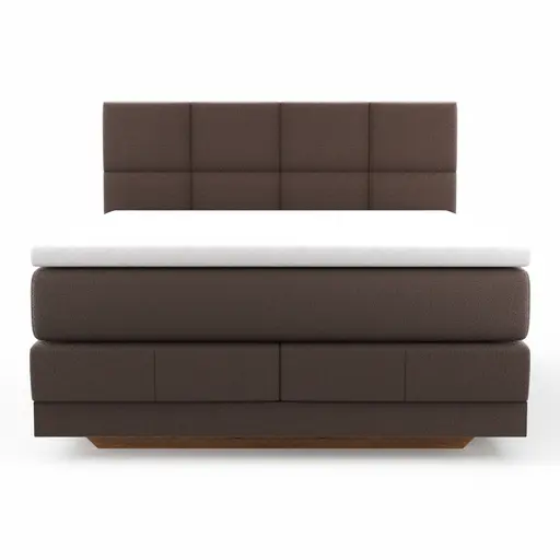 Boxspringbett Alpin Luxe - Liegefläche ca. 160x200 cm, Stoff, Dunkelbraun