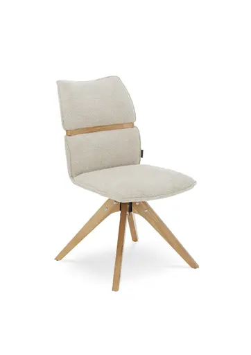 Stuhl MAROU - drehbar, Stoff, Beige