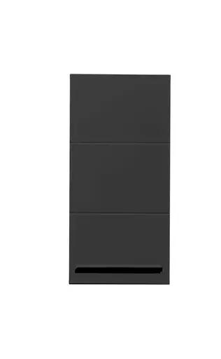 Hängeschrank- B ca. 34 cm, Vintage Holz, Schwarz, Matt, Tiefzieh