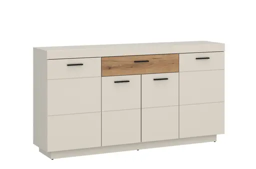 Sideboard - B ca. 160 cm, Kaschmir, Coast Evoke Eiche Nachbildung