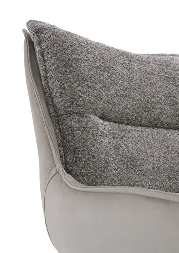 Barhocker MANDY - höhenverstellbar, Stoff, Graubeige