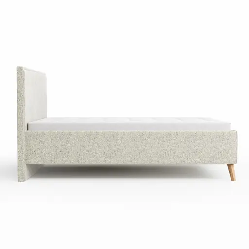 Bettgestell Carmen - Liegefläche ca. 140x200cm, Stoff, Beige