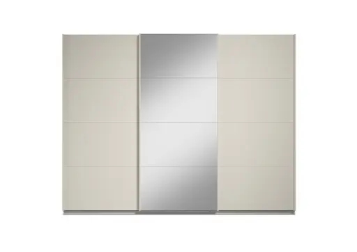 Schwebetürenschrank RIVASA- B ca. 271 cm, Champagner, Spiegel