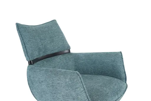 Armlehnstuhl MARJA - drehbar, Stoff, Türkis