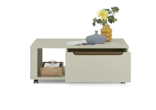 Couchtisch - LB ca. 110x65 cm, Kaschmir, Nussbaum Nachbildung