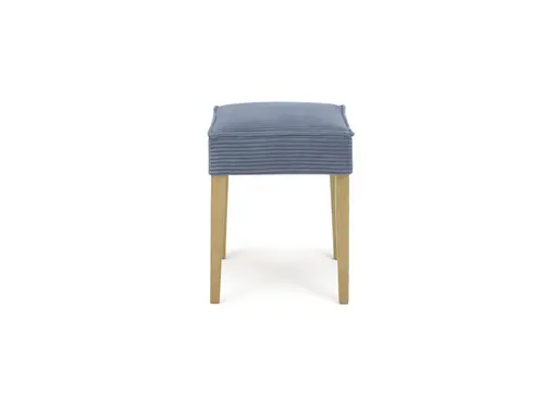 Hocker  SITTING TOGETHER_L- Stoff, Blau, Eiche Natur