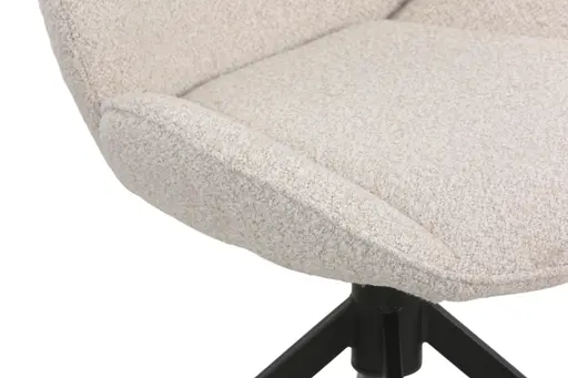 Stuhl MIRNA - drehbar, Stoff, Beige