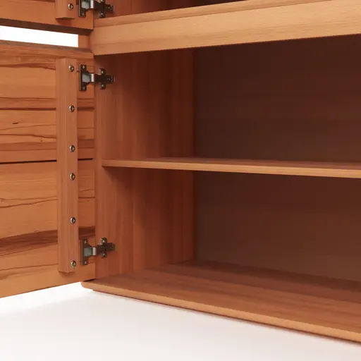 Highboard Hillsboro - inkl. Beleuchtung, Buche/Kernbuche natur, geölt