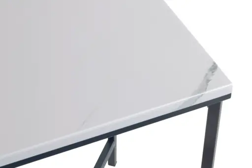 Beistelltisch - LB ca. 39x39 cm, Marmoroptik, Anthrazit