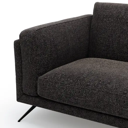 Sofa Valdemoro - 3-Sitzer, Stoff, Anthrazit