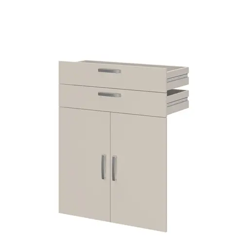 Türen-Set- mit 2 Schüben, B ca. 84 cm, Kaschmir