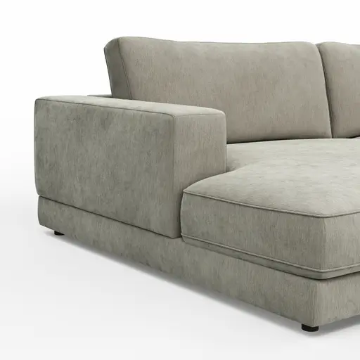 Megasofa Juni - Stoff, Hellgrau