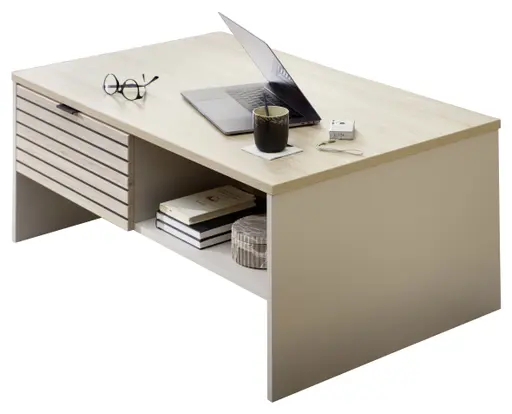 Couchtisch - LB ca. 110x65 cm, Kaschmir, Riva Eiche Nachbildung