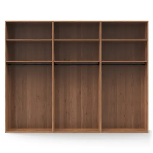 Drehtürenschrank Matera, B ca. 302, Ethno Eiche, Glas, blaugrün