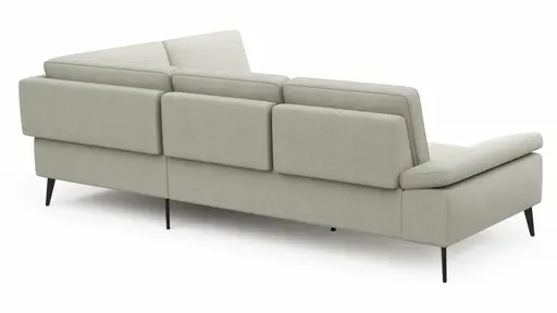 Ecksofa Houston - 2,5-Sitzer, Eckelement und 1-Sitzer mit Abschlussteil rechts,  inkl. Sitztiefenverstellung und Armlehne klappbar, Stoff, Natur